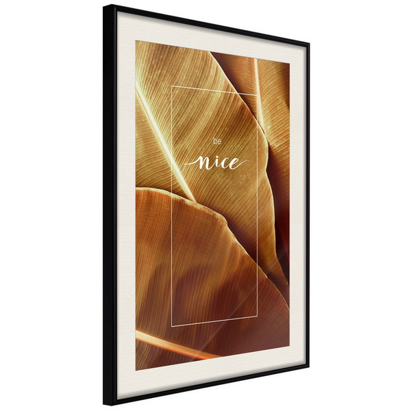 Poster 'Banana Leaves with a Message (Sepia)'