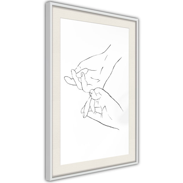 Poster 'Joined Hands (White)'