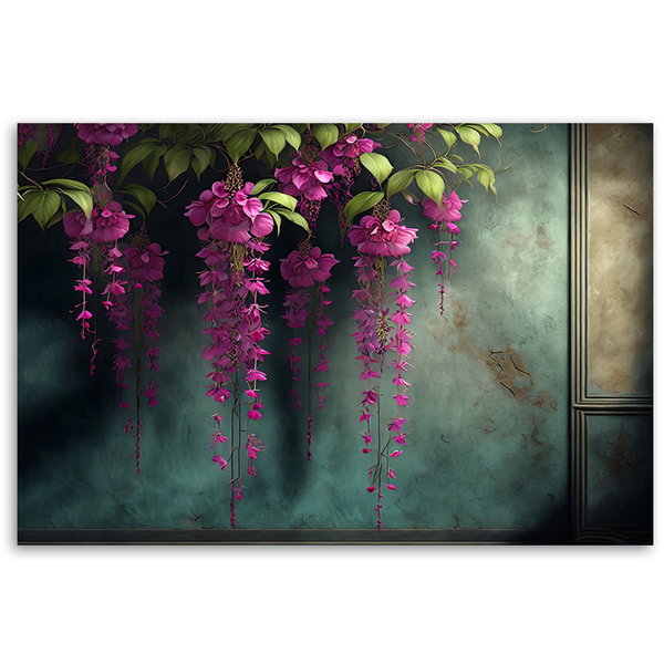 Kunstdruck auf Leinwand 'Hanging Purple Flowers 6'