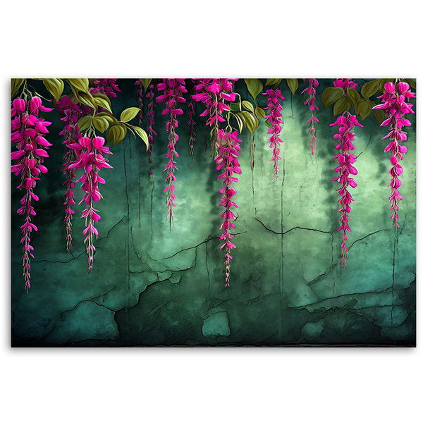 Kunstdruck auf Leinwand 'Hanging Purple Flowers 1'