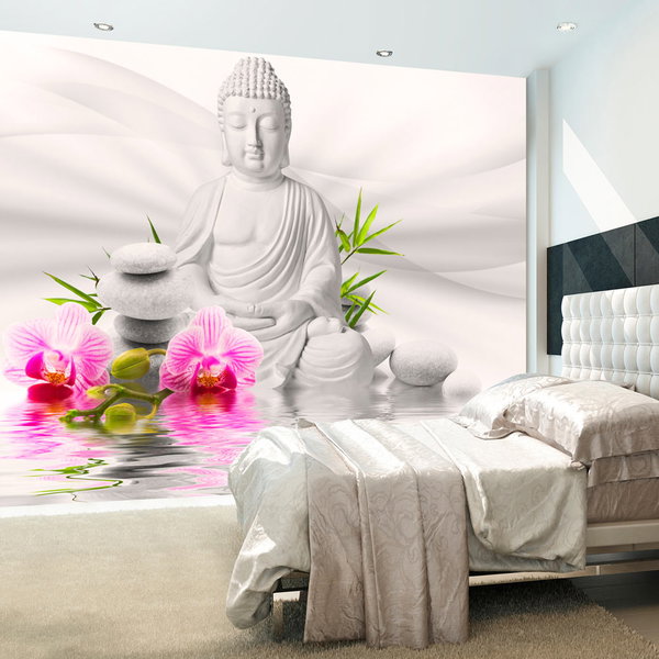 Wallpaper 'Buddha and Orchids'