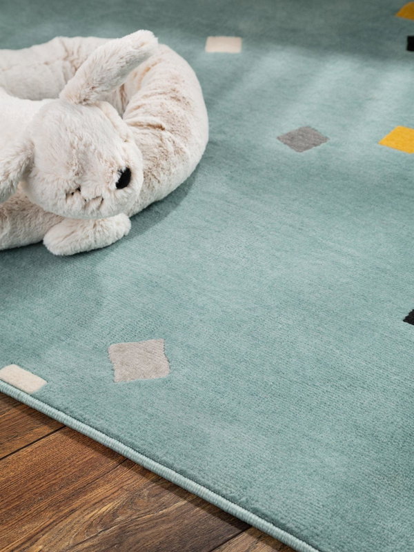 Design Kinderteppich Juno Türkis I