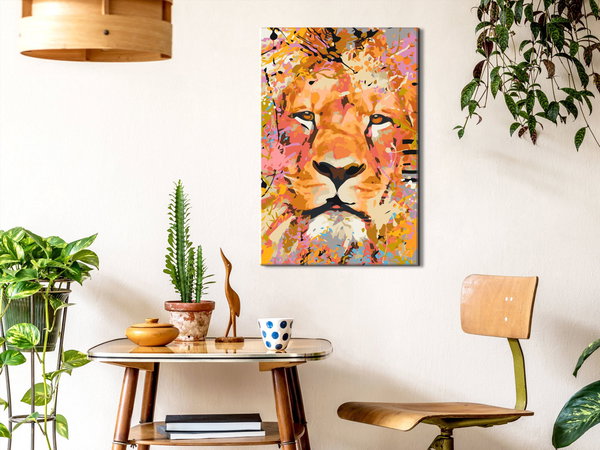 Malen nach Zahlen für Erwachsene 'Watchful Lion'