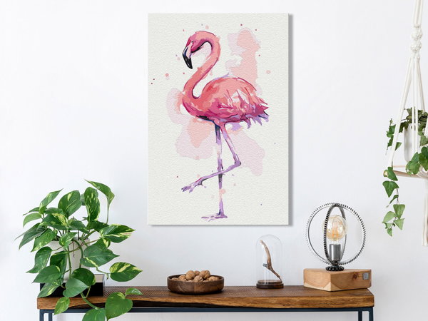 Malen nach Zahlen für Erwachsene 'Friendly Flamingo'