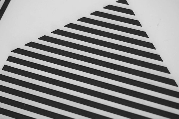 Papierkunst Wandbild 'Houses in black n white' 50x70cm