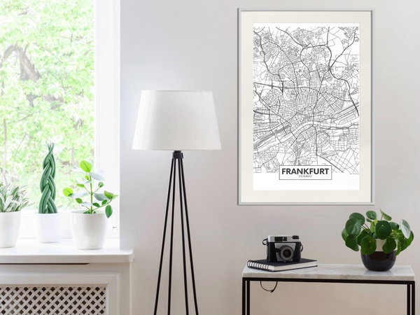 Poster 'City map: Frankfurt'