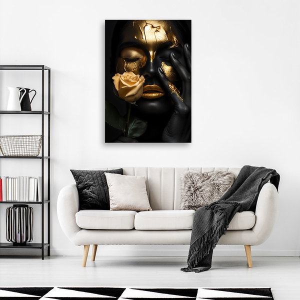 Kunstdruck auf Leinwand 'Golden Elegance 5'