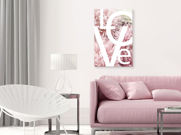Kunstdruck auf Leinwand 'Love - Letters Vertical'