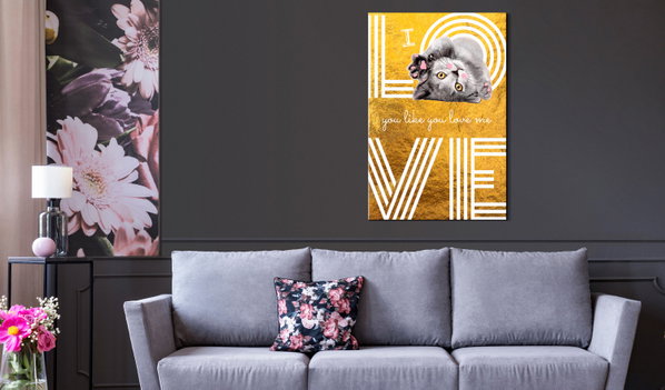 Stampa artistica su tela 'I Love You like You Love Me Vertical'