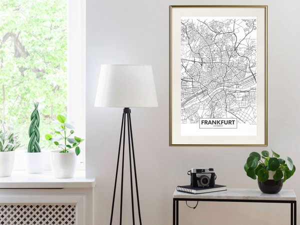 Poster 'City map: Frankfurt'