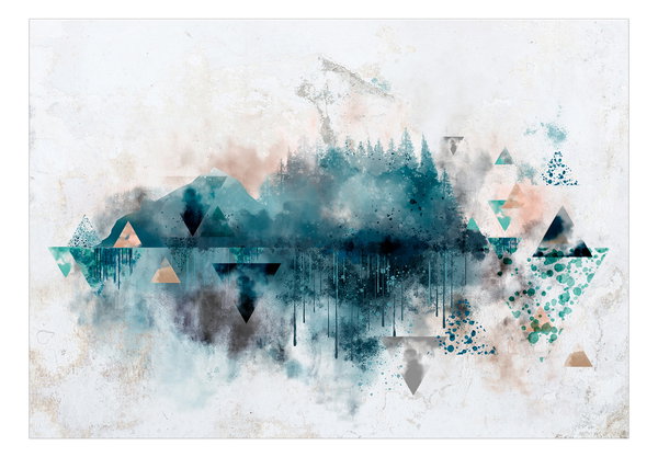 Selbstklebende Tapete 'Geometric Landscape'