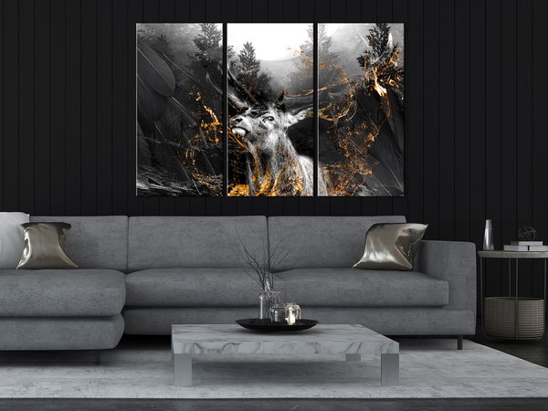 Kunstdruck auf Leinwand 'King of the Woods (3-teilig)'