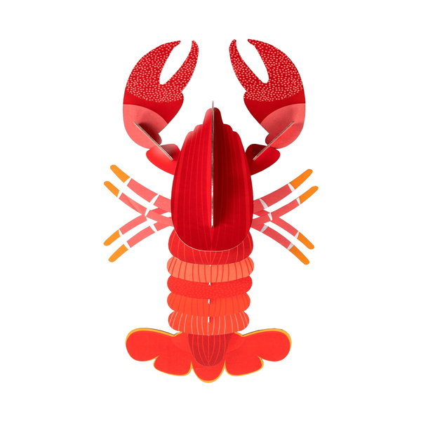Sculptură de perete din carton 'Crimson Lobster'