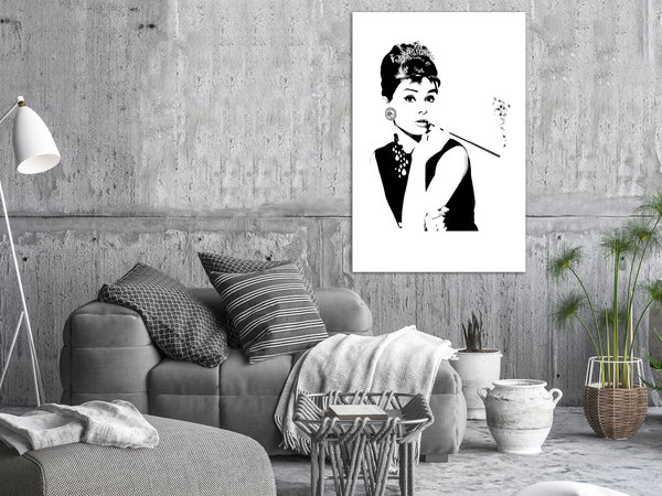 Kunstdruck auf Leinwand 'Audrey Vertical'