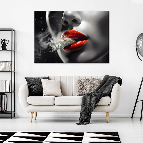 Kunstdruck auf Leinwand 'Dollar Smoke'