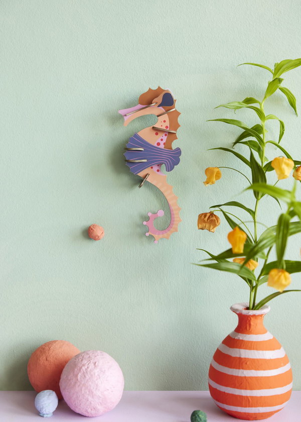 Wanddeko Papier 'Seepferdchen'