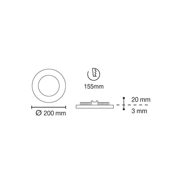 Deckenleuchte 'Novo Lux RD'