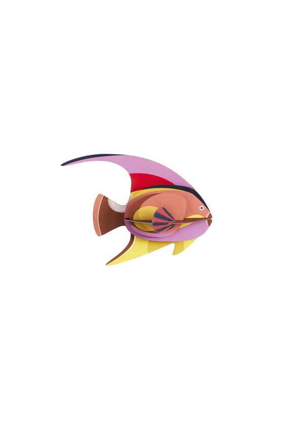 Sculptură de perete din carton 'Abstract Fish Decor'