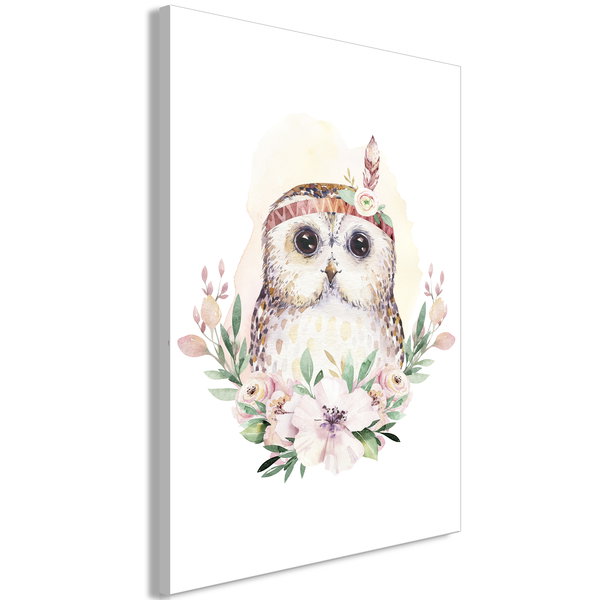 Stampa artistica su tela 'Owl Sabina Vertical'
