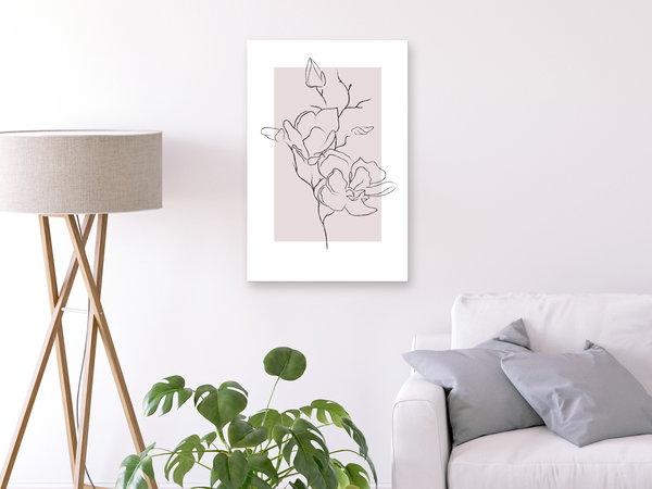 Kunstdruck auf Leinwand 'Creamy Magnolia Vertical'
