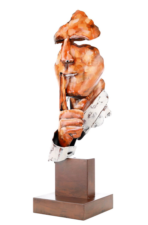 Metall Skulptur 'Keeper of Mystery' 70x20x20cm