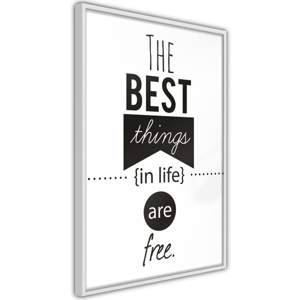 Poster 'The Best Things in Life Are Free'