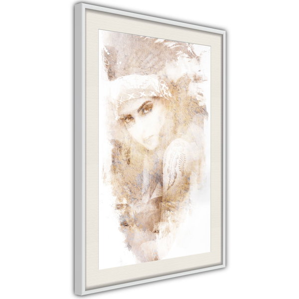 Poster 'Mysterious Look (Beige)'