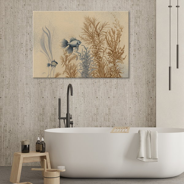 Kunstdruck auf Leinwand 'Fish in Serene Water and Corals 5'