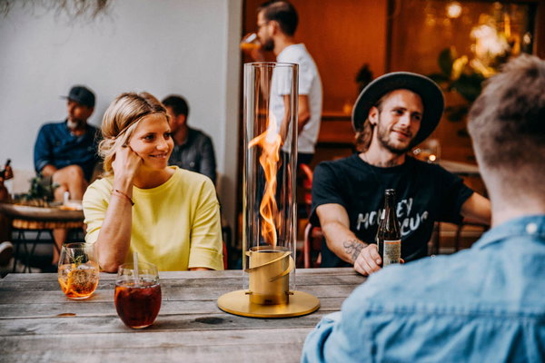 SPIN 120 Tischfeuer gold | Outdoor &amp; Indoor