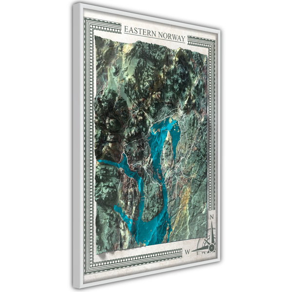 Poster 'Raised Relief Map: Eastern Norway'