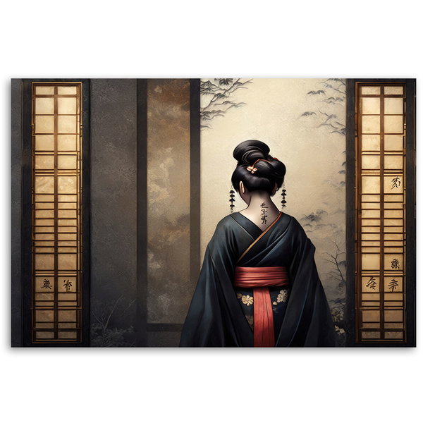 Kunstdruck auf Leinwand 'Geisha's Evening Grace'