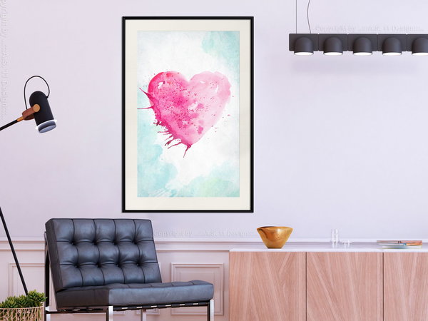 Poster 'Watercolour Heart'