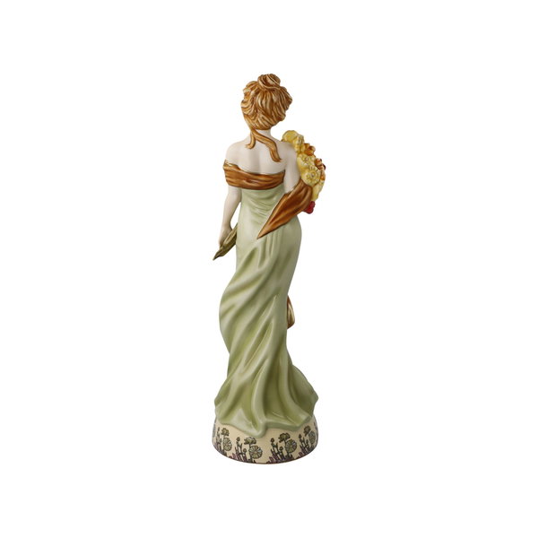 Porzellan Figur 'Frühling' von Alphonse Mucha 9,5x32,5x10cm