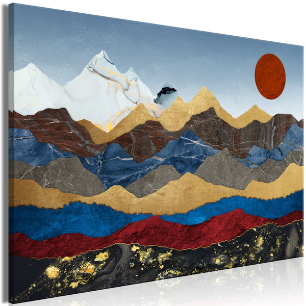 Art print on canvas 'Heart of the Mountains Wide'