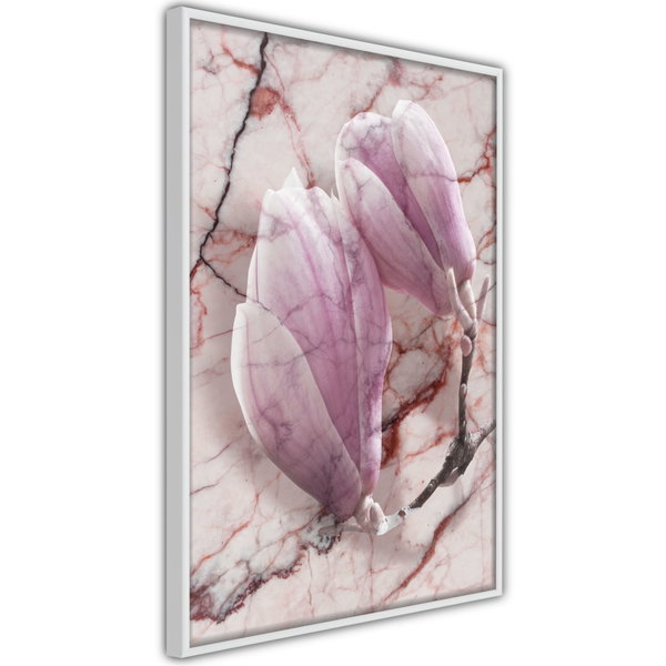 Poster 'Magnolia on Marble Background'