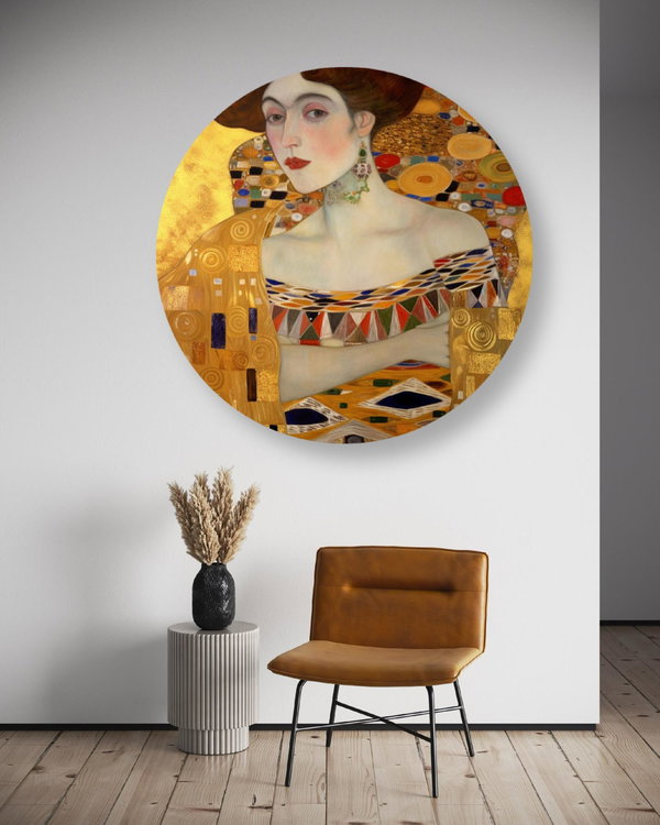 Rundes Bild 'Golden Gaze'