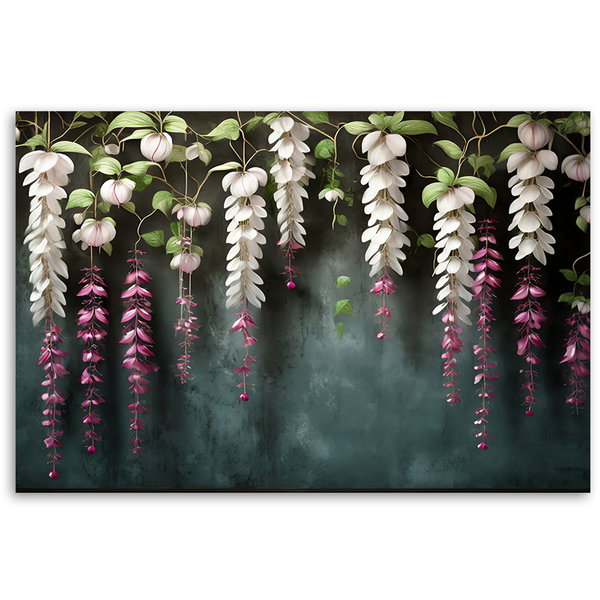 Kunstdruck auf Leinwand 'Hanging White Flowers 1'