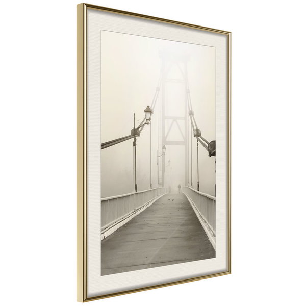 Poster 'Bridge Disappearing into Fog'