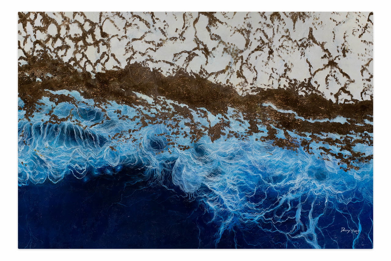 Schilderij 'Heavenly Radiance' | Handgeschilderd unicum 180x120cm komt in de ruimte goed tot zijn recht.