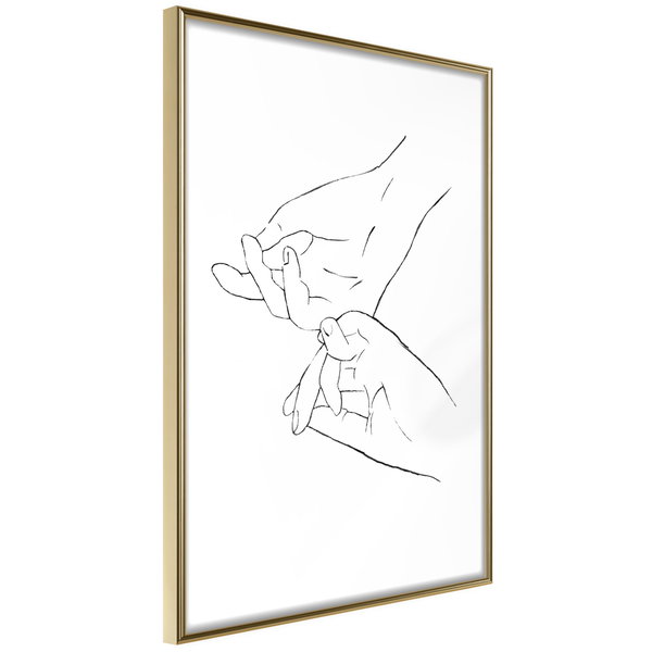 Poster 'Joined Hands (White)'