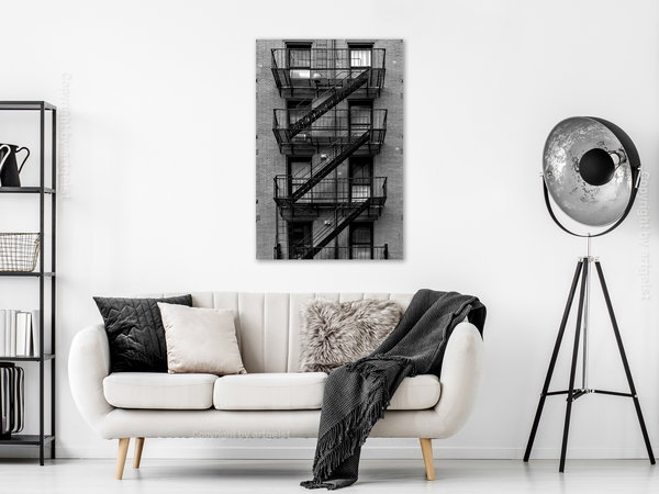 Kunstdruck auf Leinwand 'Emergency Exit Vertical'