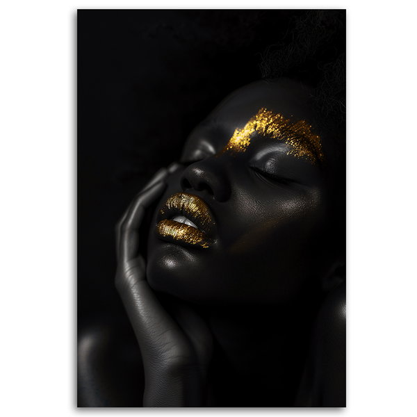Kunstdruck auf Leinwand 'Golden Elegance 1'