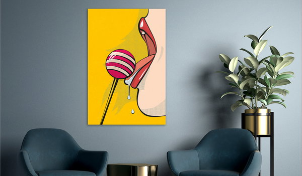 Kunstdruck auf Leinwand 'Sweet Lollipop Vertical'