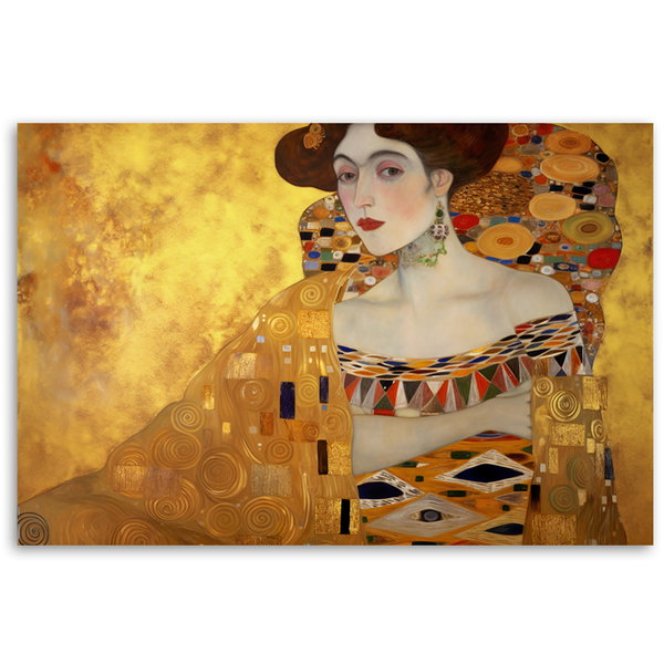 Kunstdruck auf Leinwand 'Klimt's Golden Muse'