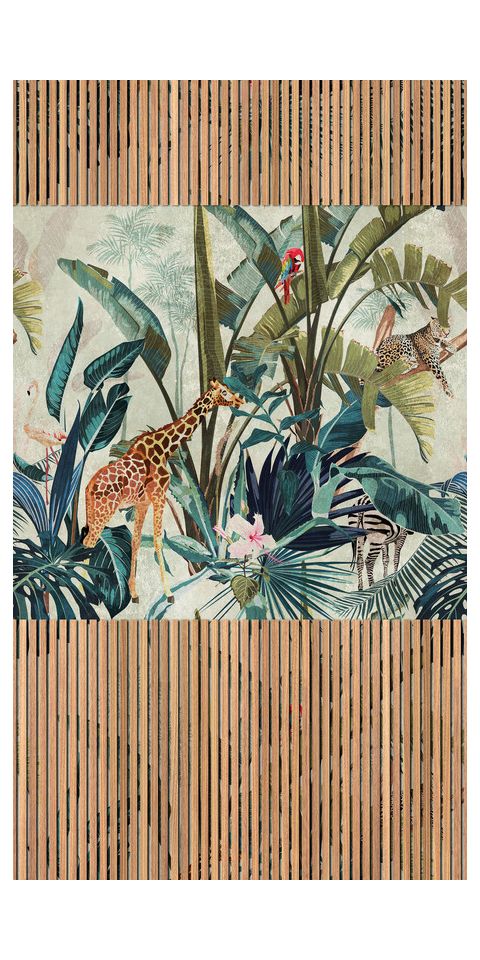 Behang 'Safari Scene' 159x280cm