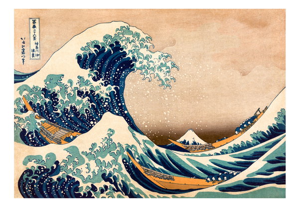 Selbstklebende Tapete 'Hokusai: The Great Wave off Kanagawa (Reproduction)'