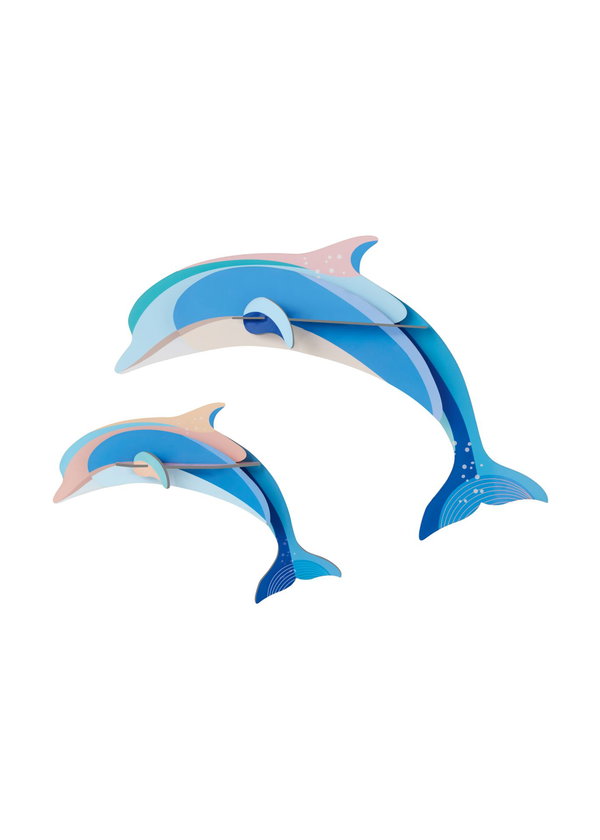 Arte de papel 3D 'Dolphin Couple'