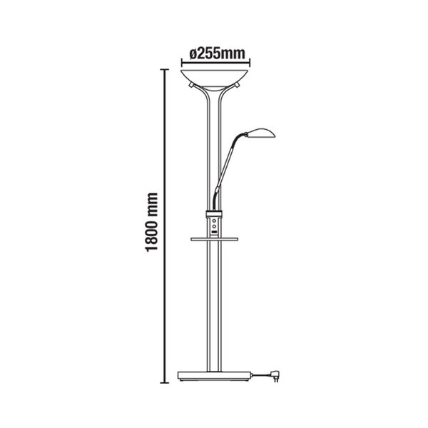 Stehlampe 'Alari USB GD'