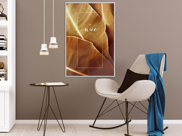 Poster 'Banana Leaves with a Message (Sepia)'