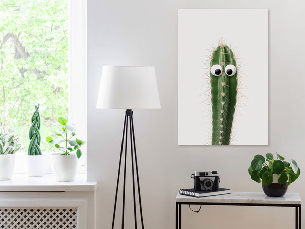 Kunstdruck auf Leinwand 'Live Cactus Vertical'